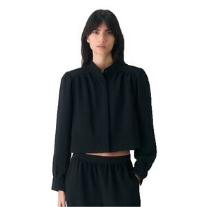 Aritzia Wilfred Balsam Jacket Crepette™ Black | NWT